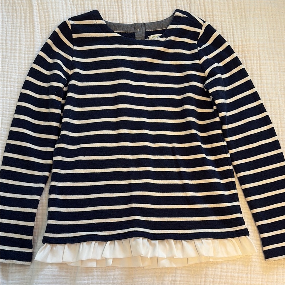 Crewcuts Navy and White Striped Top
